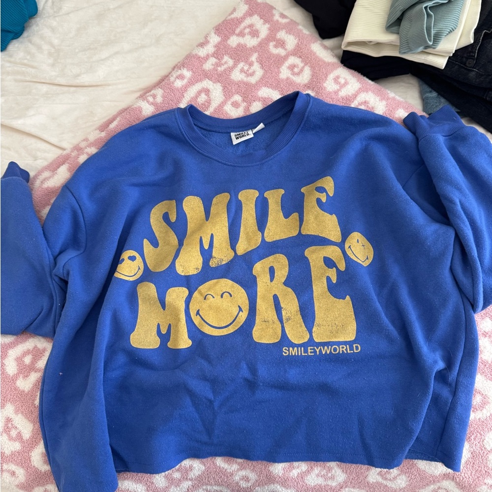Blue and Gold Women's Sweater